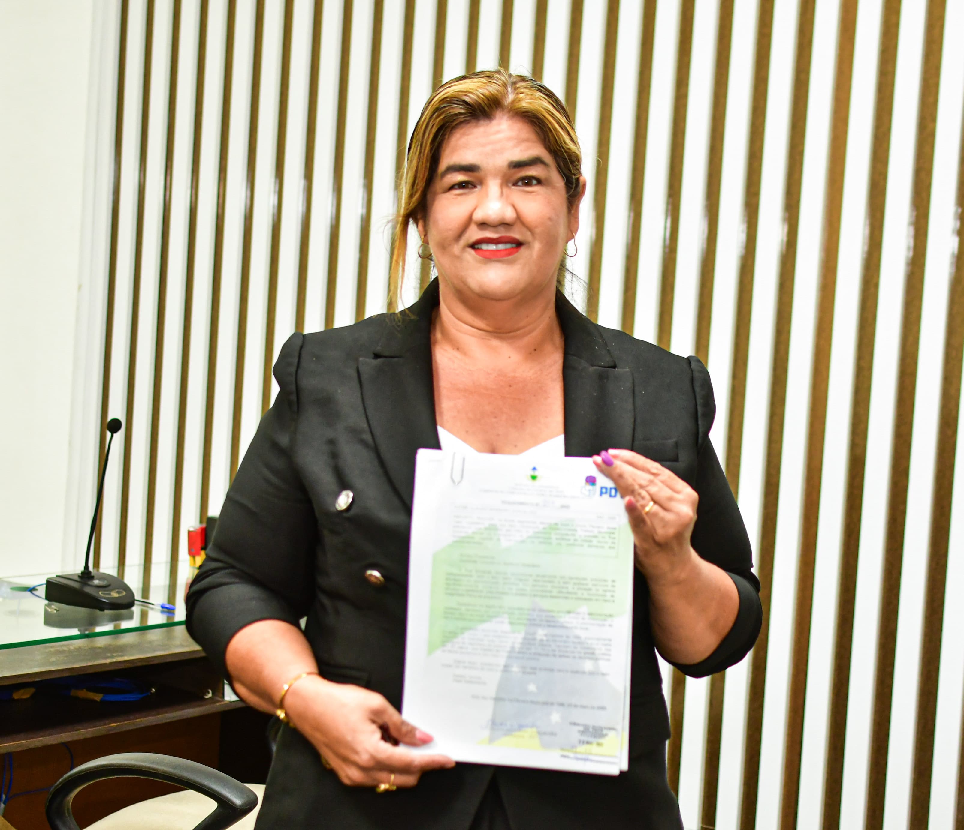 Um freio pela segurança: Vereadora Cláudia Marreira solicita lombada perto da Escola Municipal Nossa Senhora de Fátima.